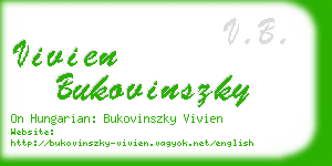 vivien bukovinszky business card